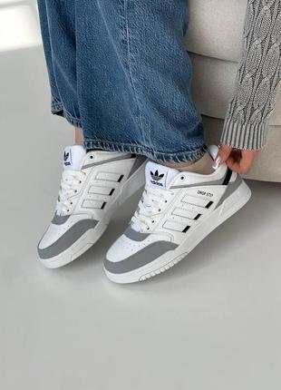 Женские кроссовки серого цвета adidas dropstep white grey5 фото