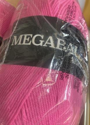 Пряжа акрілова нитки акриловые 400 грамм розовые рожеві megaball