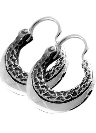 Сережки маленькие казацкие серебро