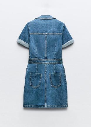 Варена джинсова коротка сукня zara new4 фото