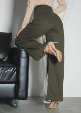 Джинсы трубы палаццо коттон 100 %