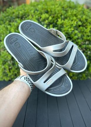 Crocs тапочки оригинал на платформе шлепанцы босоножки крокс w9