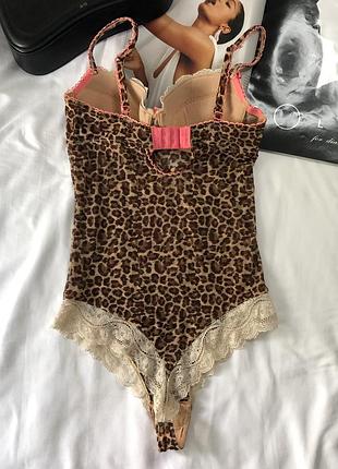 Мереживний леопардовий боді з чашками hunkemoller3 фото