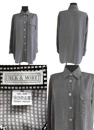 Шикарна подовжена  блуза із 💯 шовку!