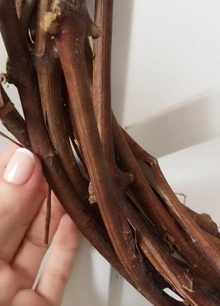 Заготівля вінок з виноградної лози різдвяний новорічний декор композиція