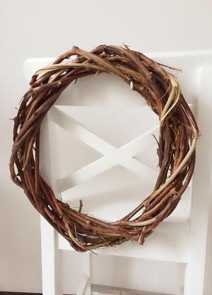 Заготівля вінок з виноградної лози різдвяний новорічний декор композиція