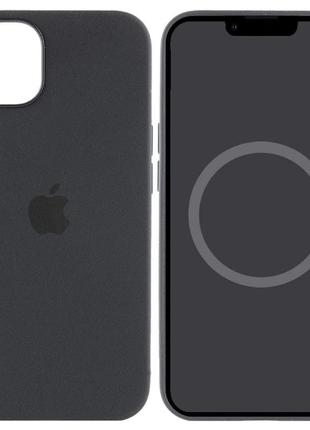 Чохол silicone case (aaa) full with magsafe and animation для apple iphone 15 pro max (6.7") (чорний / black)