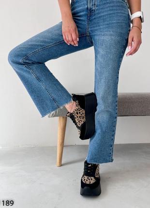 Стильные сникерсы на высокой подошве с леопардовым принтом