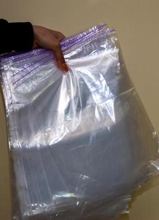 Пакети із замком zip-lock 400 мм х 450 мм в упаковці (100 шт)