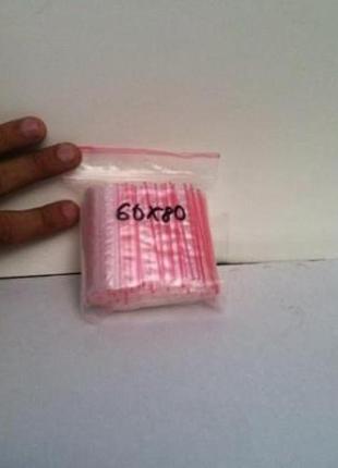 Пакеты с замком zip-lock 60 мм х 80 мм в упаковке (100 шт)