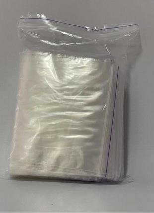 Пакети із замком zip-lock 100 мм х 200 мм в упаковці (100 шт)