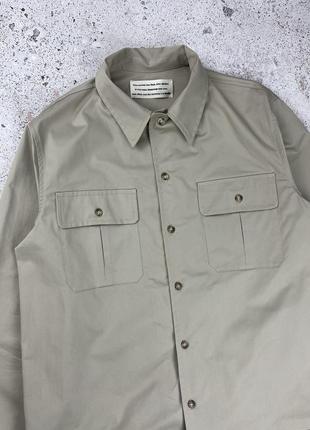 Beacoup beige men’s solid overshirt овершит оригинал, universal works x issey miyake2 фото