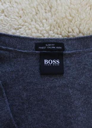 Стильний чоловічий кардиган hugo boss сірого кольору матеріал вовна4 фото