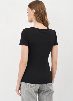 Чорна базова футболка h&m розмір s
