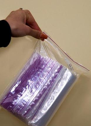 Пакети із замком zip-lock 130 мм х 130 мм в упаковці (100 шт)