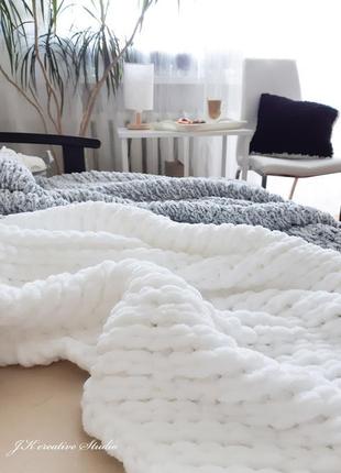 Плед з візерунком з плюшевою пряжі