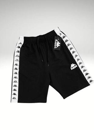 Спортивні шорти kappa чорні (лампас)