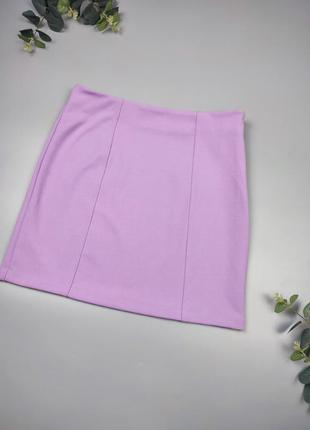 Сиреневая короткая юбка zara, летняя юбка зара