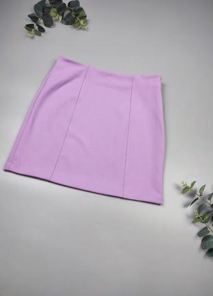 Сиреневая короткая юбка zara, летняя юбка зара3 фото