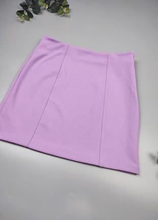 Сиреневая короткая юбка zara, летняя юбка зара4 фото