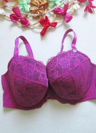 Шикарный кружевной формованный бюстгальтер на пышную грудь ann summers 🌺💜🌺
