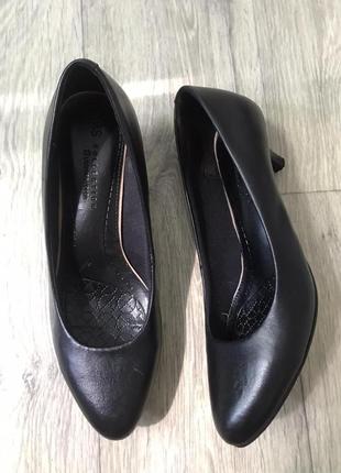 Туфли marks & spencer р.39 ст. 25,5см кожаные лодочки