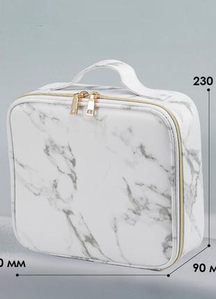 Органайзер косметичка mirrand zy-1122 white для зберігання косметики компактний б'юті бокс 10 шт.6 фото