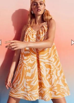 Літнє легке плаття h&m батал на бретелях