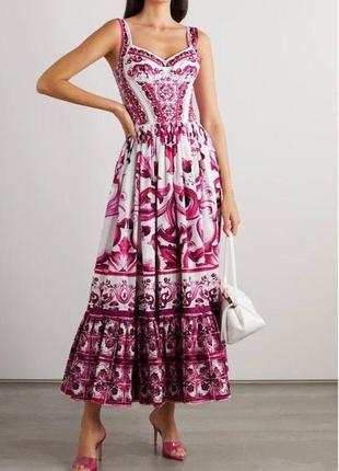 Платье белое с розовым