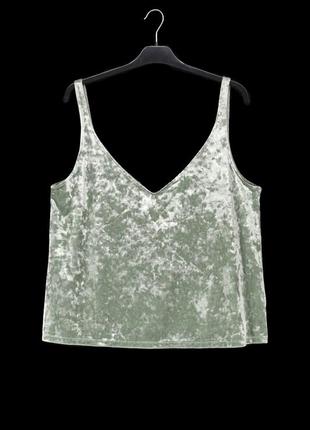 Новая брендовая велюровая, плюшевая майка "h&m" мятного цвета. размер l.7 фото