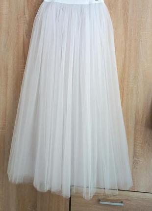 Фатинова спідниця з розрізом6 фото