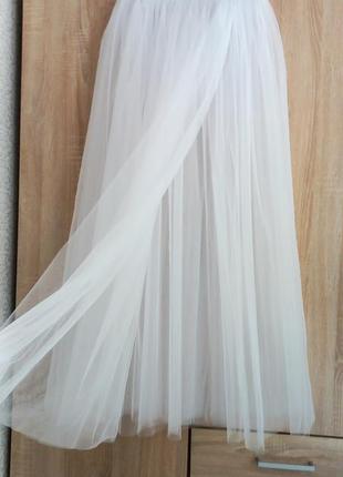 Фатинова спідниця з розрізом5 фото