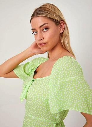 Брендова блузка "george" салатова в горошок. розмір uk8.