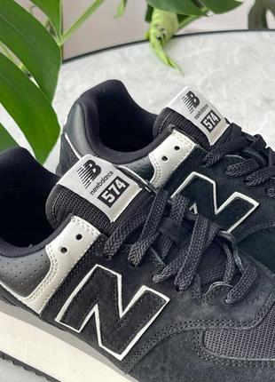 New balance 574+  platform black wl574zab6 фото