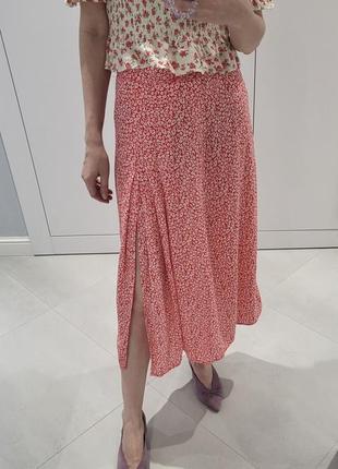 Летняя юбка-миди h&m
