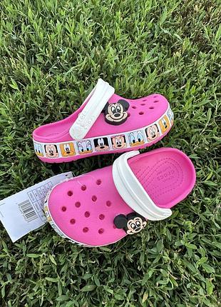 Крокси для дівчинки minni mouse рожеві дитячі crocs2 фото