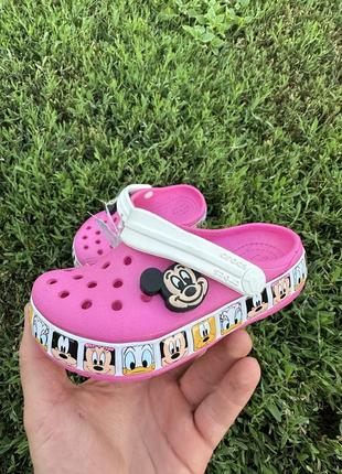 Крокси для дівчинки minni mouse рожеві дитячі crocs