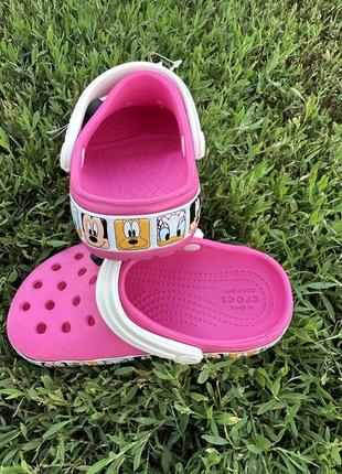 Крокси для дівчинки minni mouse рожеві дитячі crocs7 фото