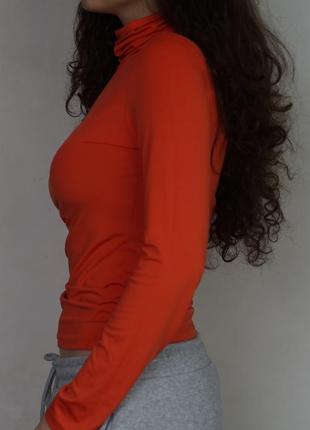 Морковный лонгслив водолазка