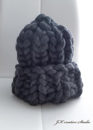 Шапка хельсинки из мериносовой шерсти