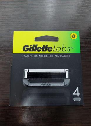 Змінні картриджі для гоління касети чоловічі gillette labs 4 шт7 фото