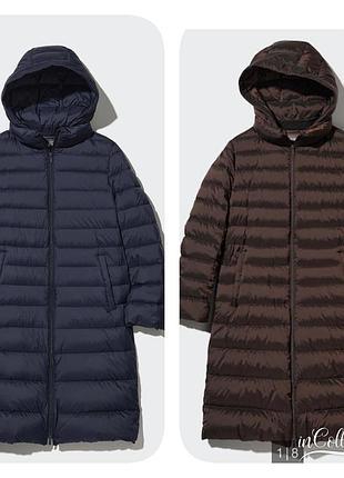 Удлинённый пуховик uniqlo