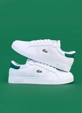 Белые кеды lacoste y2k