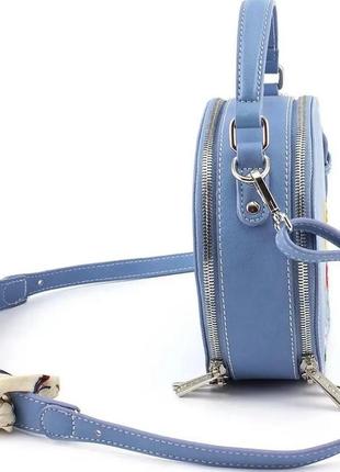 Женский клатч кросс-боди голубой david jones женская сумка с вышивкой цветов , голубая нежная сумочка2 фото