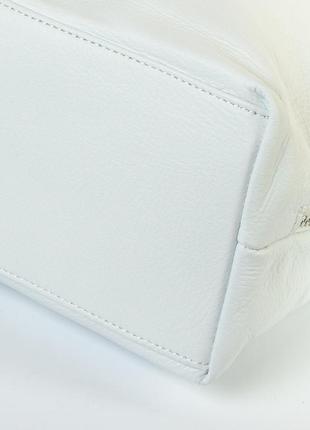 Женская стильная сумка белая alex rai кожаная сумка для девушки качественная сумка для женщины однотонная5 фото