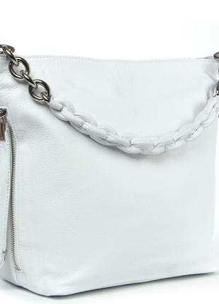 Женская стильная сумка белая alex rai кожаная сумка для девушки качественная сумка для женщины однотонная