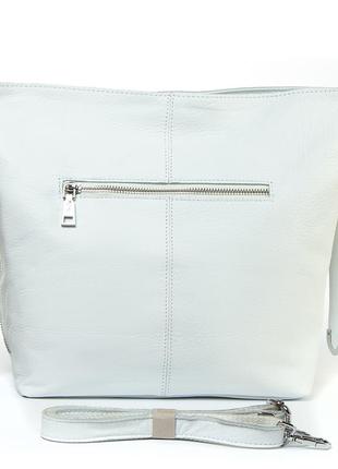 Женская стильная сумка белая alex rai кожаная сумка для девушки качественная сумка для женщины однотонная3 фото