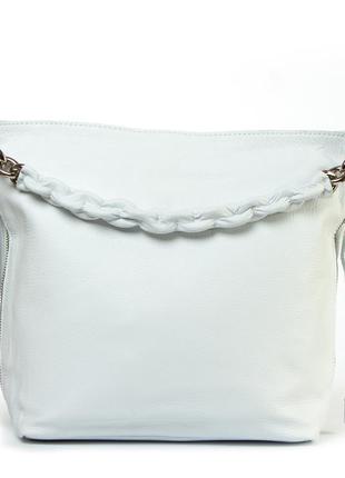 Женская стильная сумка белая alex rai кожаная сумка для девушки качественная сумка для женщины однотонная2 фото