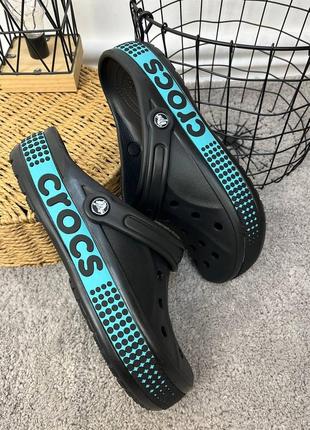 Мужские кроксы сабо crocs bayaband logo motion black черные лидер продаж crocs