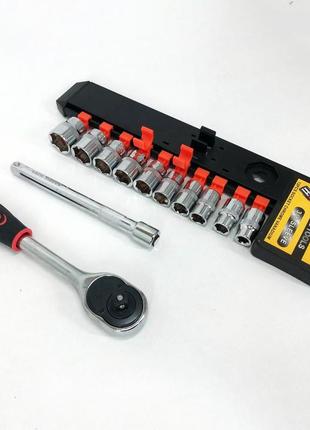 Набор торцевых головок 1/2" с трещоткой, 12шт / универсальный набор инструментов головок для авто4 фото